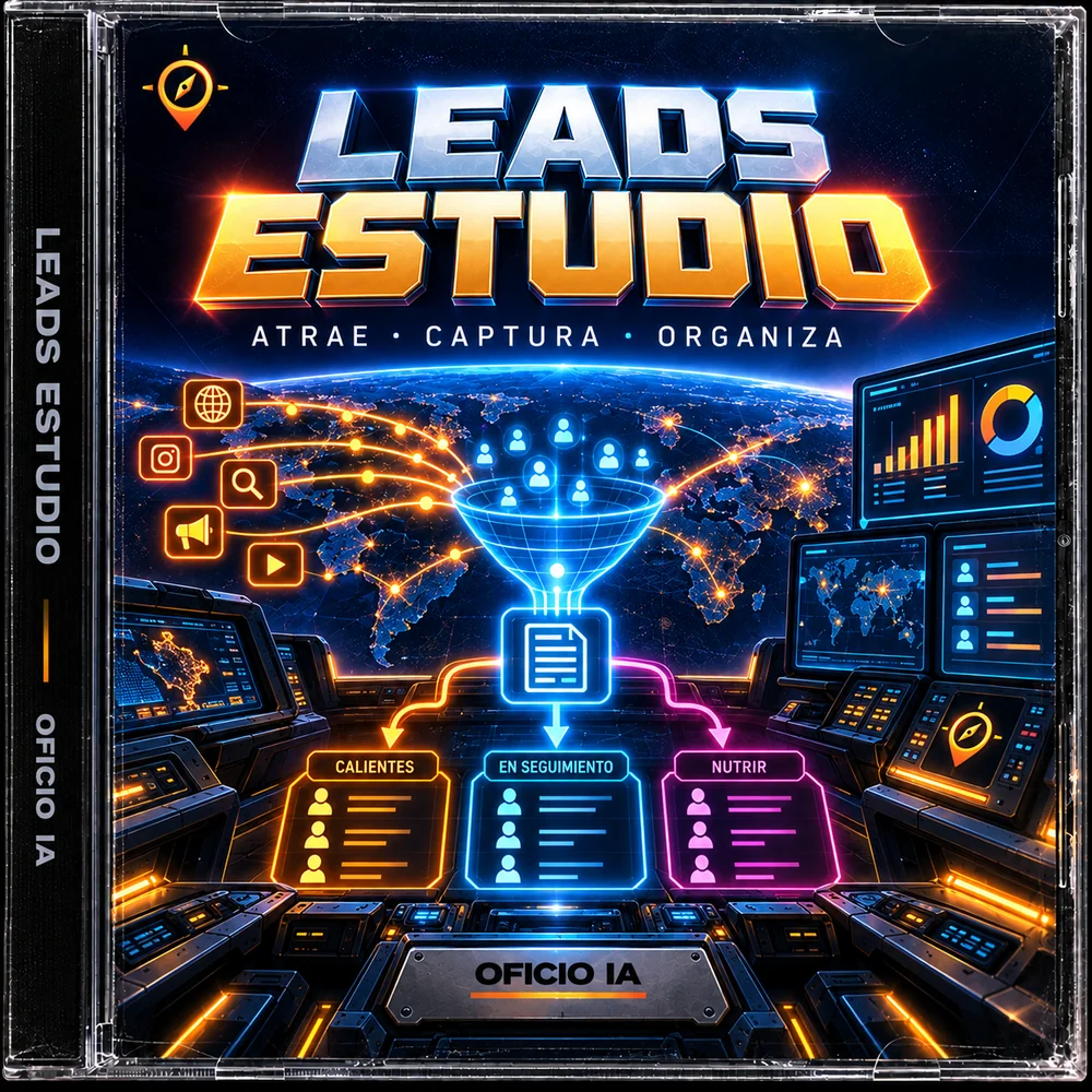 Carátula retro de Leads Estudio